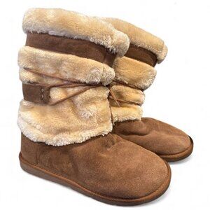 Natural Reflections “Bernie” Shearling Faux Fur Winter Boots — Women’s Size 10